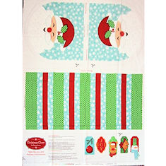 Christmas Cheer Runner- cheery father christmas to brighten up any table or as slim wallhanging . first class quilting cotton .